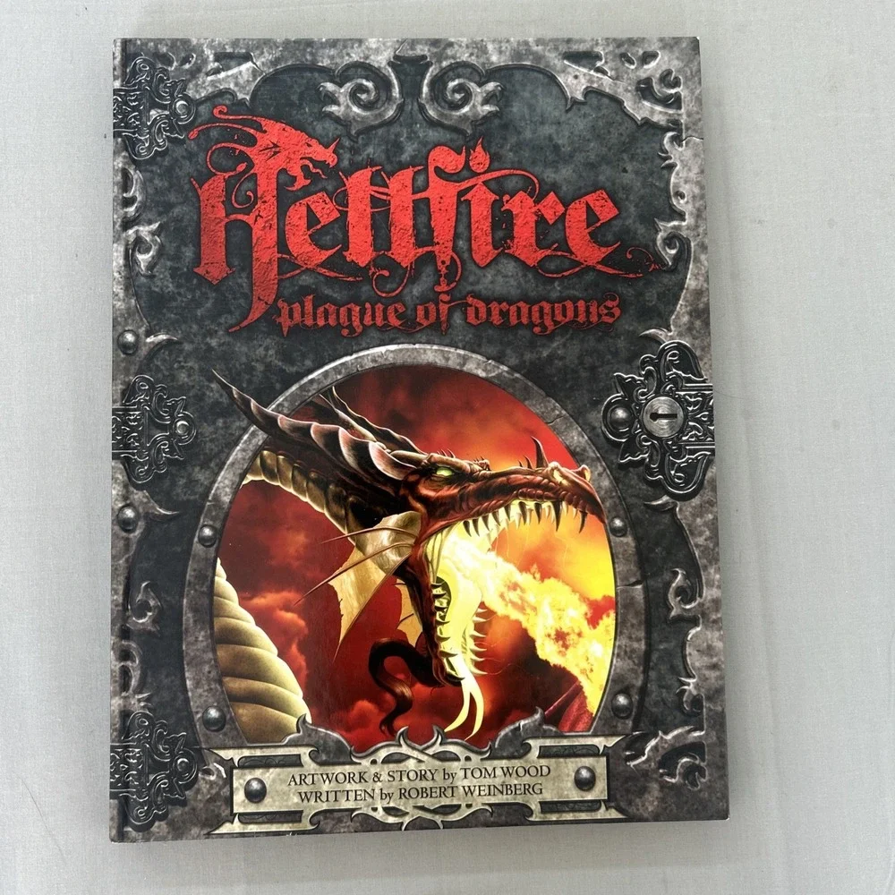 Hellfire Plague of Dragons Robert Weinberg Tom Wood Hardcover Fantasy 2010 Book
